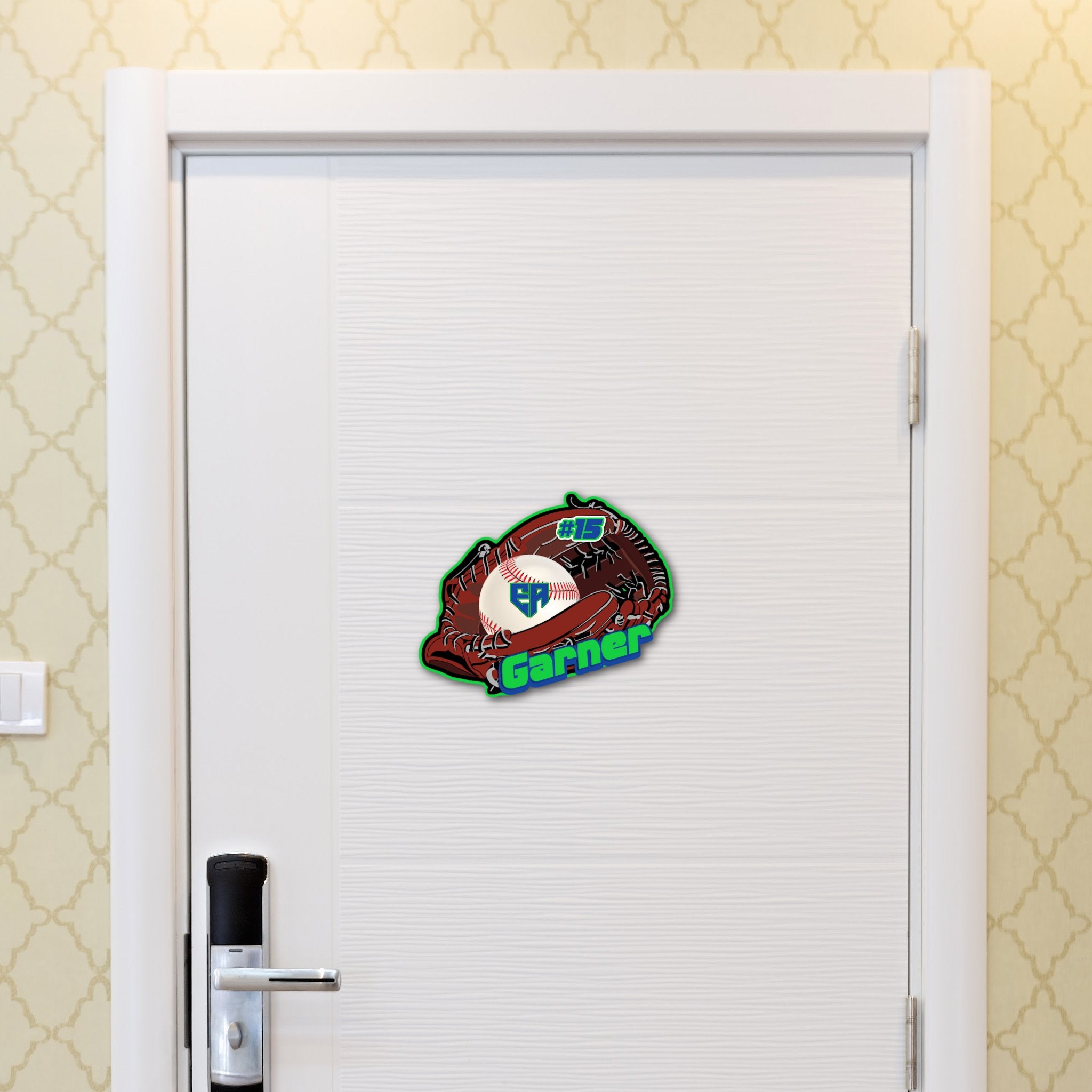 Custom Baseball Glove Tournament Hotel Door Sign