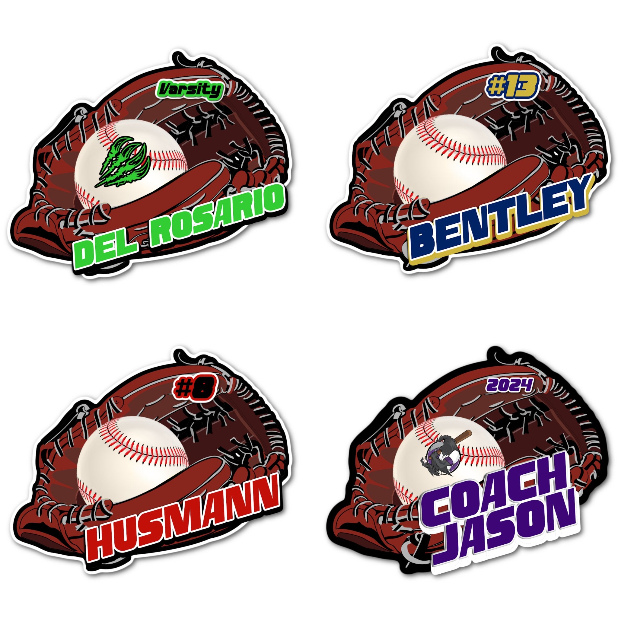 Examples of How to Customize Baseball Glove Decoration.