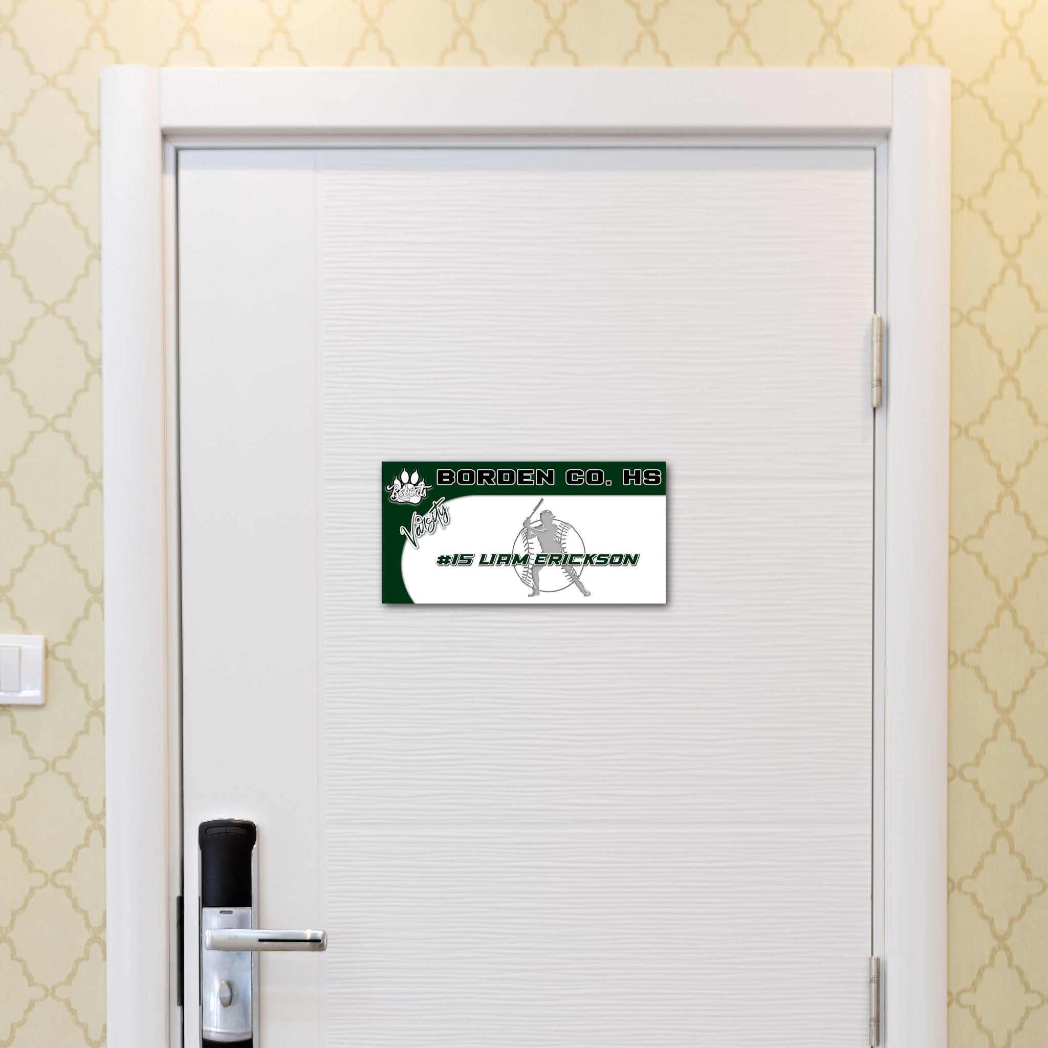 Custom Baseball Tournament Hotel Door Sign