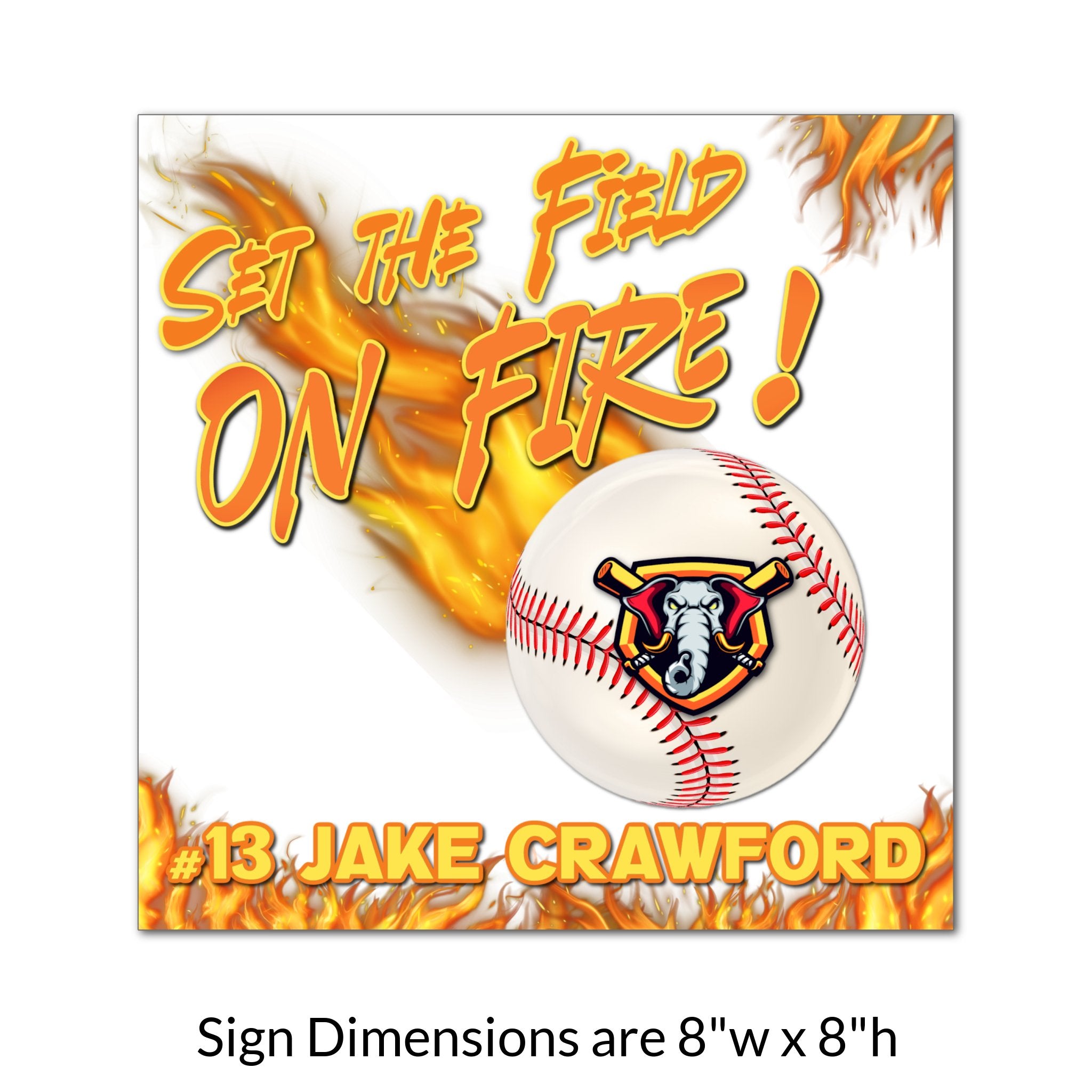 Custom Printable Baseball Team Locker Tag Sign Dimensions.