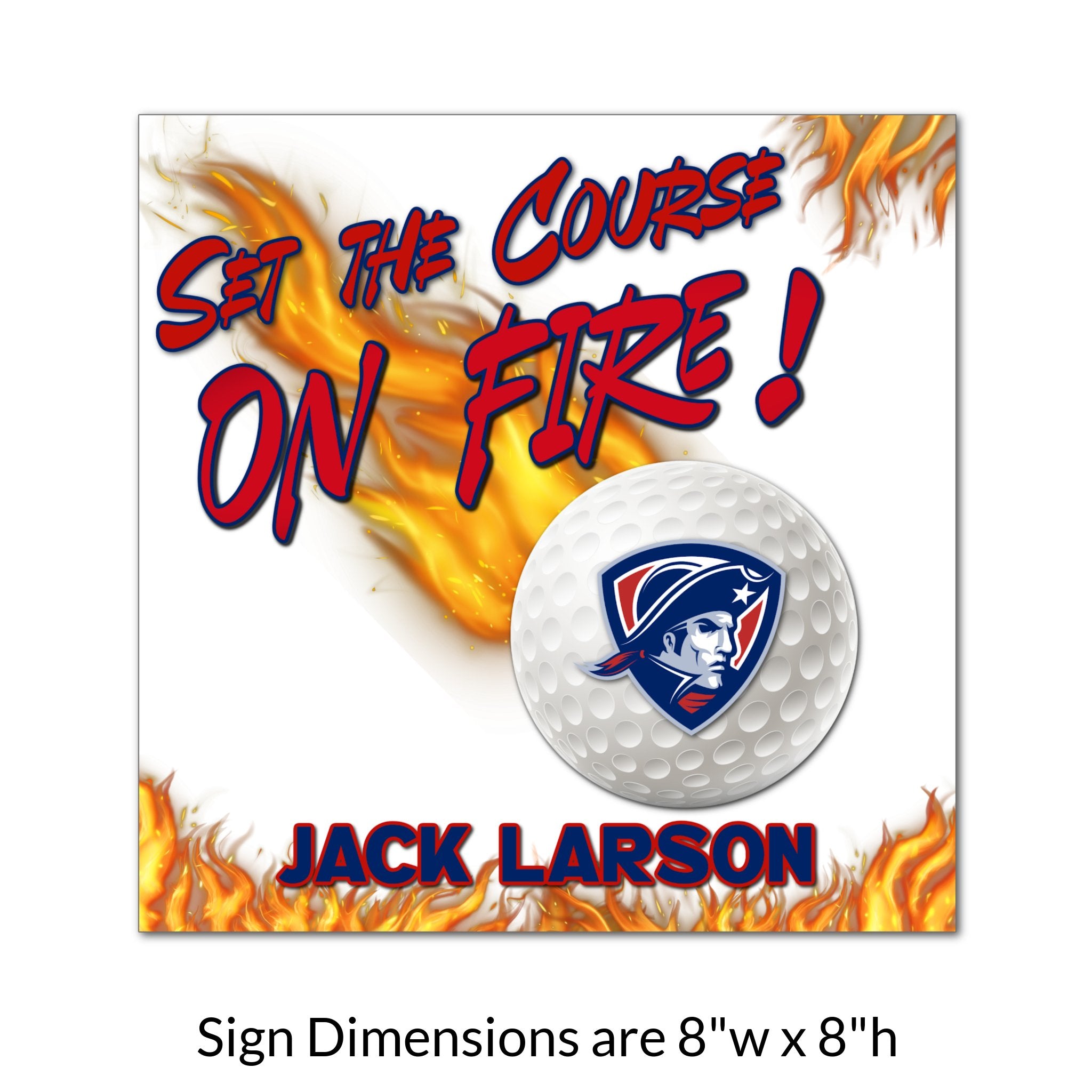 Custom Printable Golf Locker Tag Sign Dimensions.