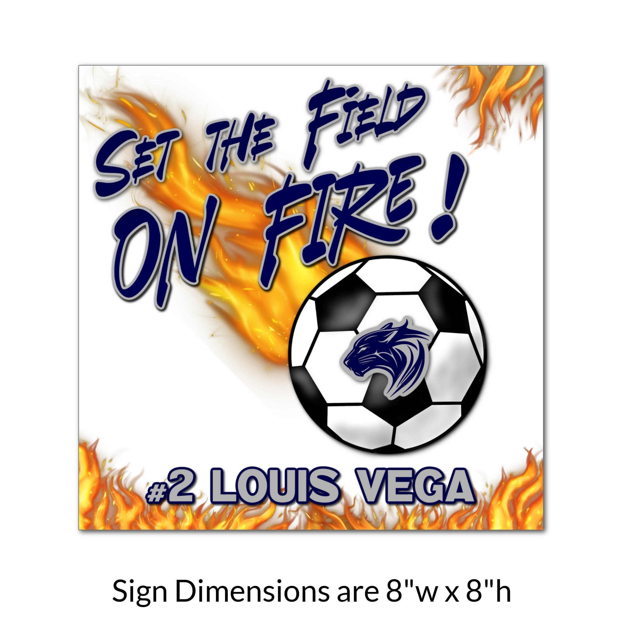 Custom Printable Soccer Team Locker Tag Sign Dimensions.