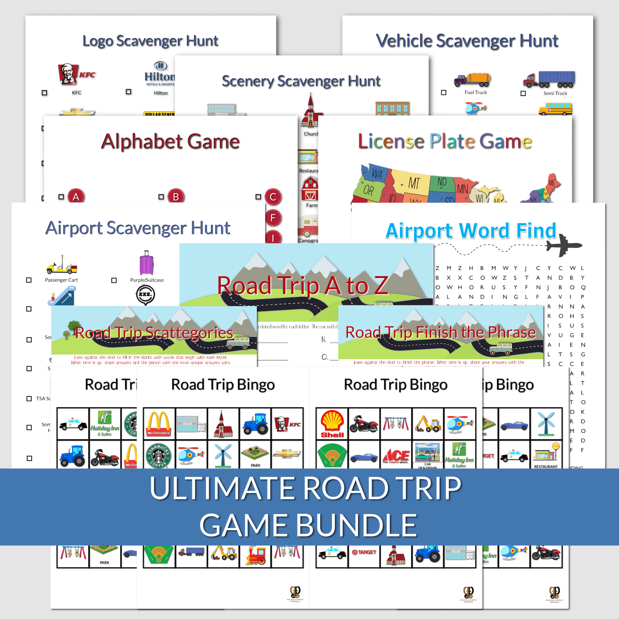 Ultimate Road Trip Game Bundle of 11 Games.