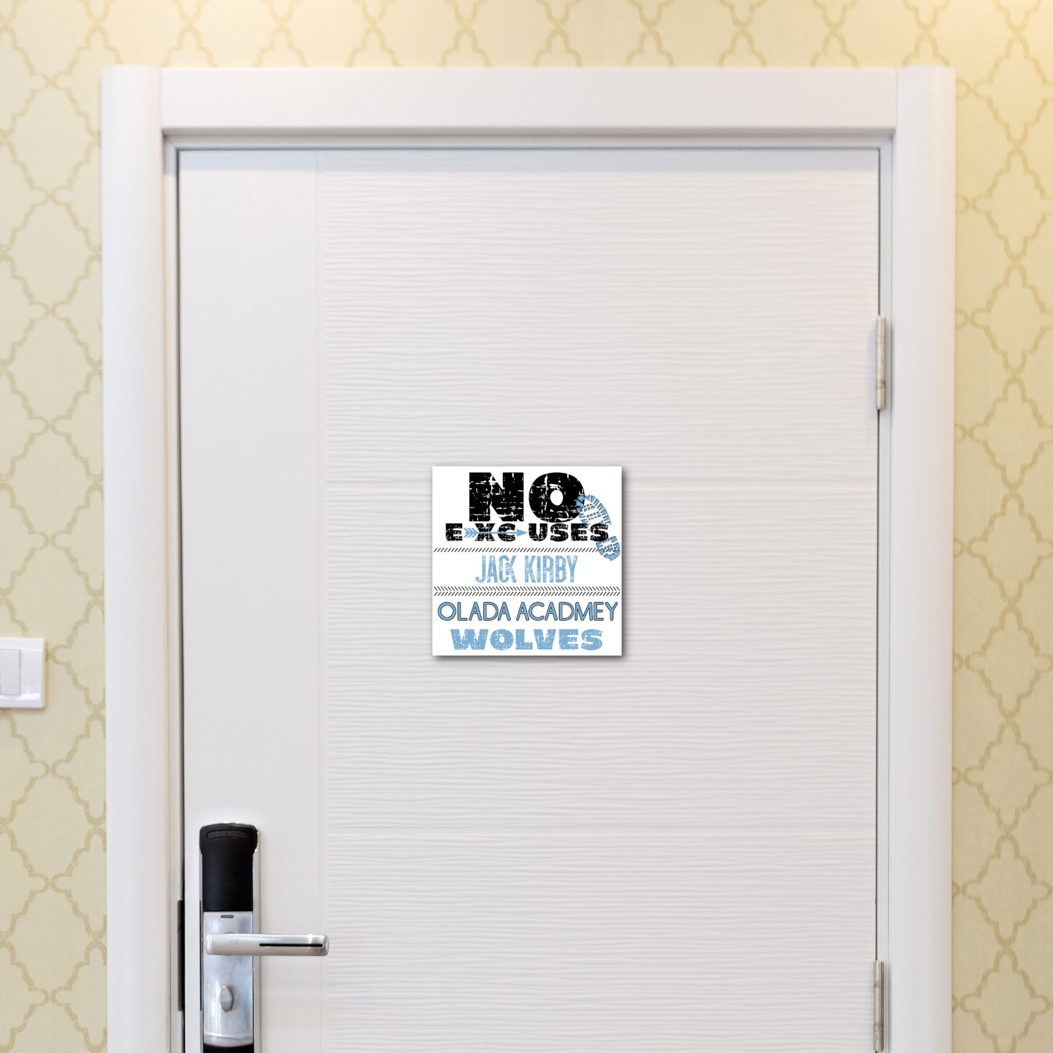 Custom Printable Cross Country Hotel Door Decoration in Team Colors.