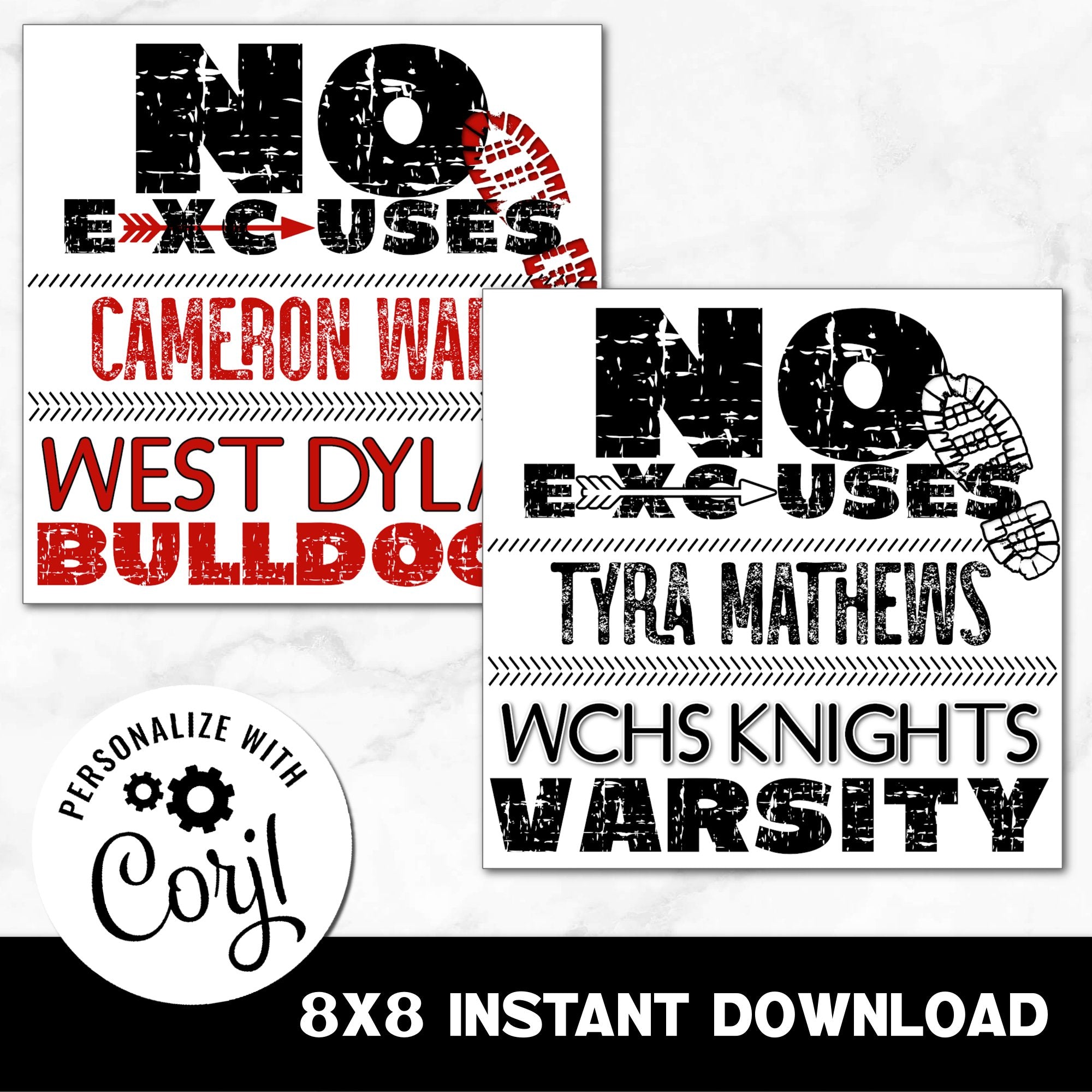 Instant download printable cross country sign you can personalize.
