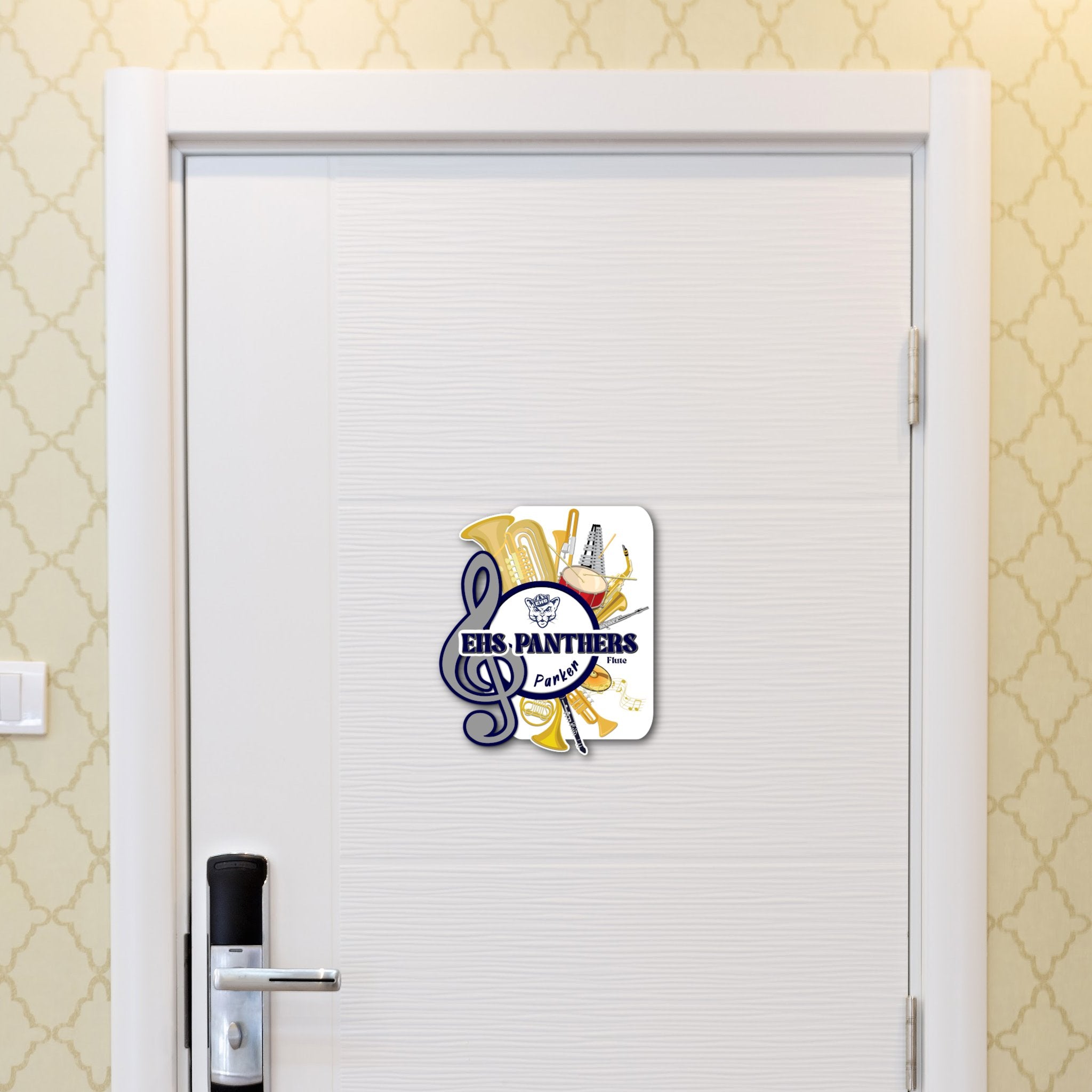 Custom Marching Band Competition Hotel Door Sign