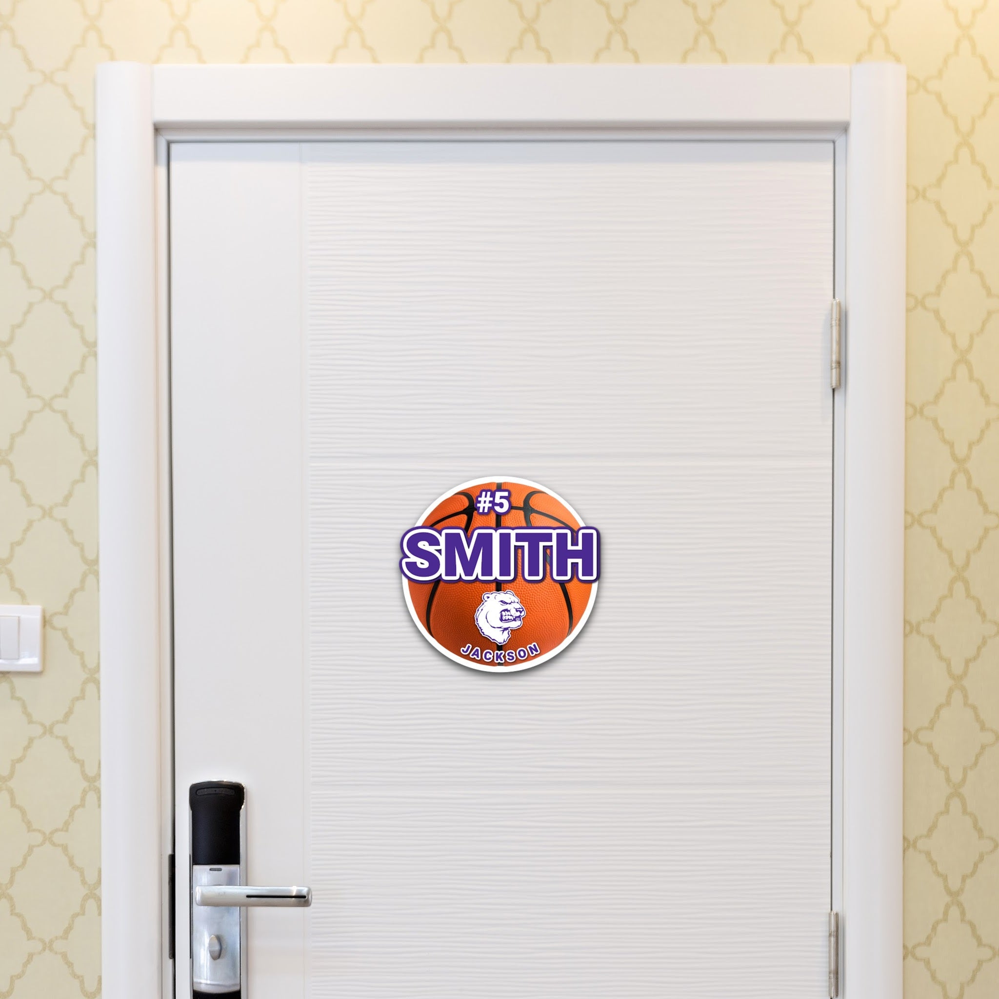 Custom Basketball Team Tournament Hotel Door Sign