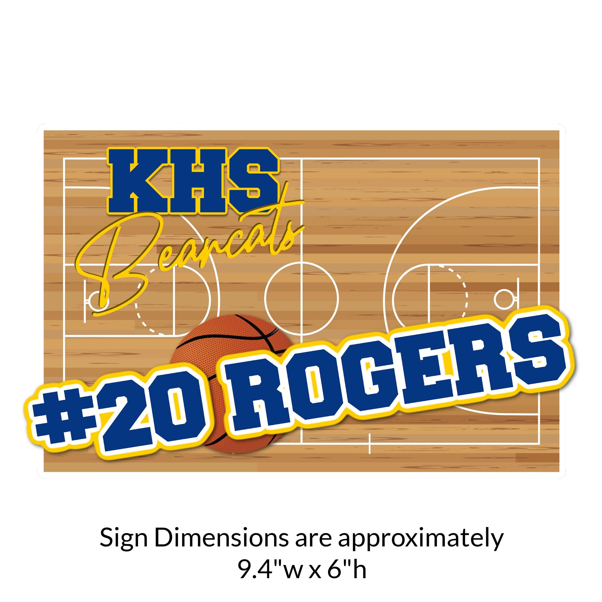 Custom Basketball Court Locker Decoration Cut Out Dimensions.