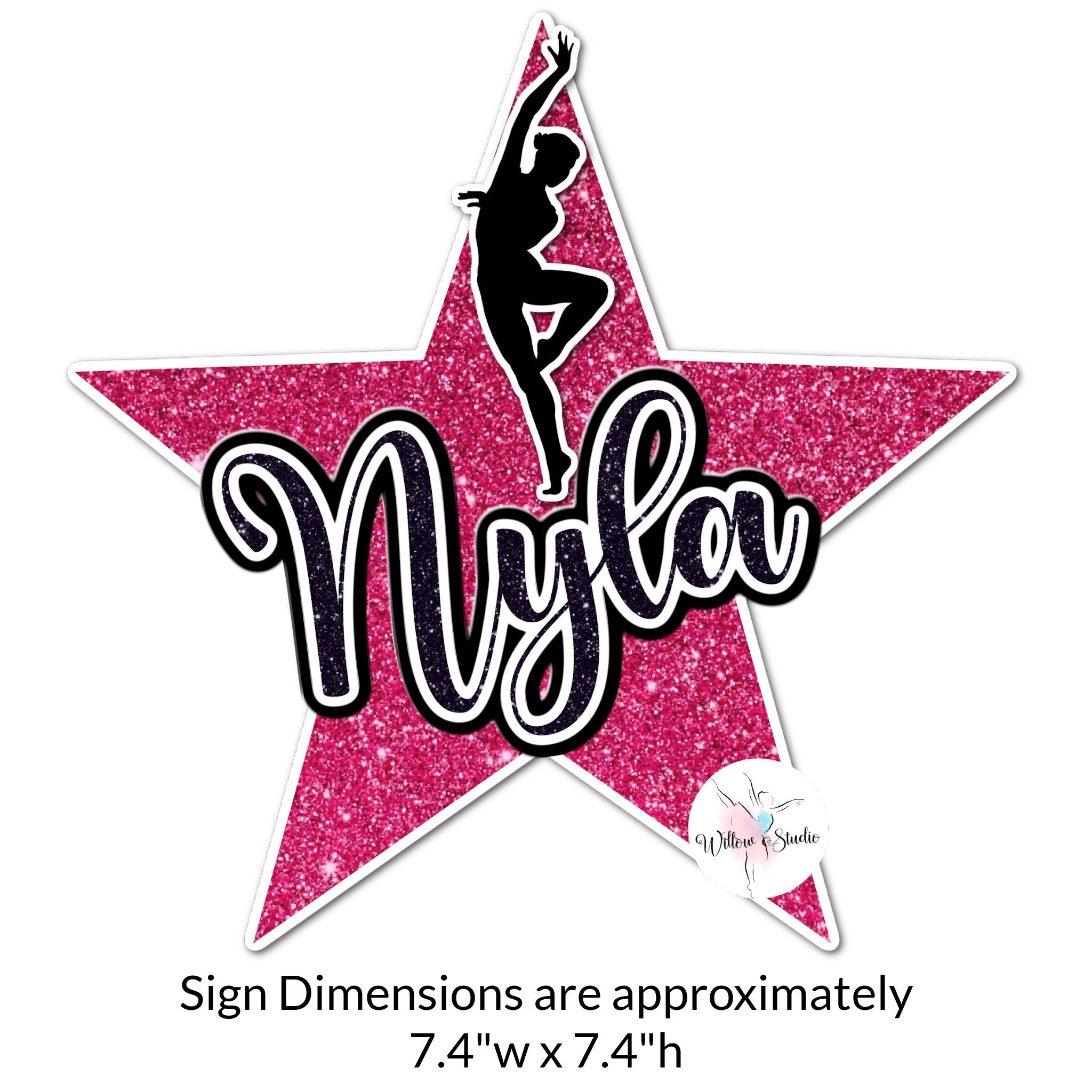 Custom Dance Team Locker Decoration Cut Out Dimensions.