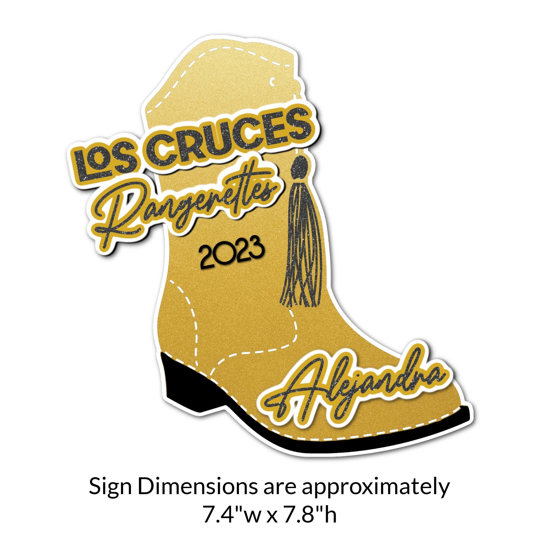 Custom Drill Team Boot Locker Decoration Cut Out Dimensions.