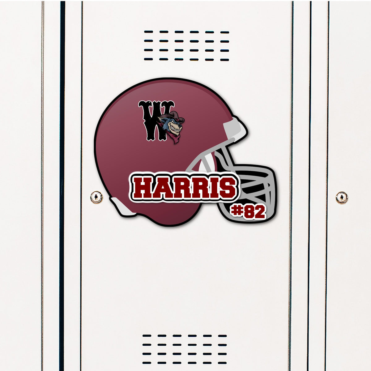 custom football helmet room decor Football Helmet Locker Decoration - PRACTICALLY PERFECT PRINTABLES