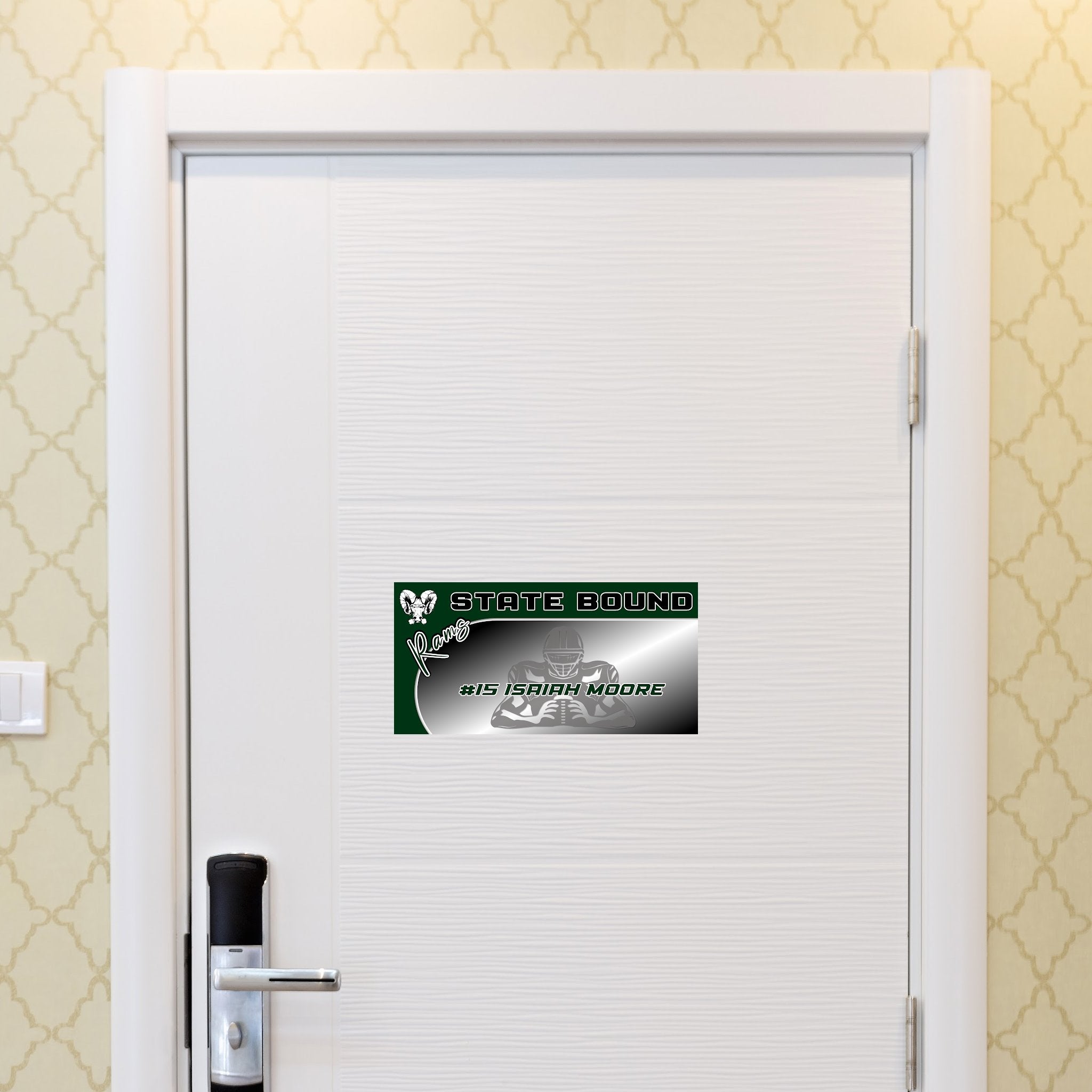 Custom Football Camp Hotel Door Sign