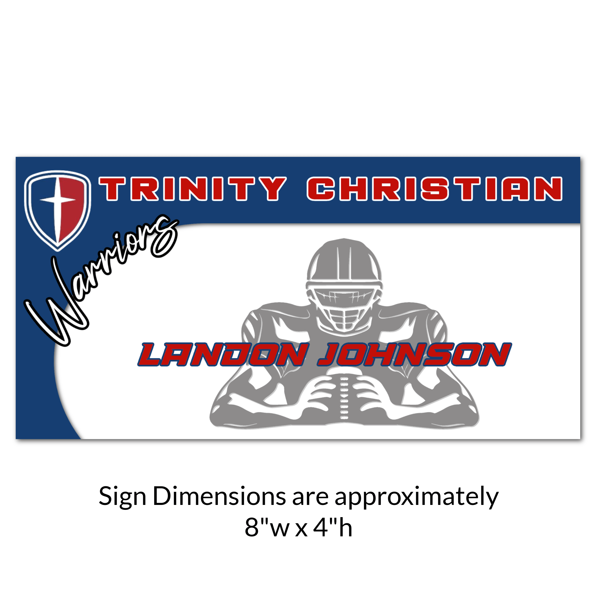 Custom Rectangle Football Locker Decoration Cut Out Dimensions.