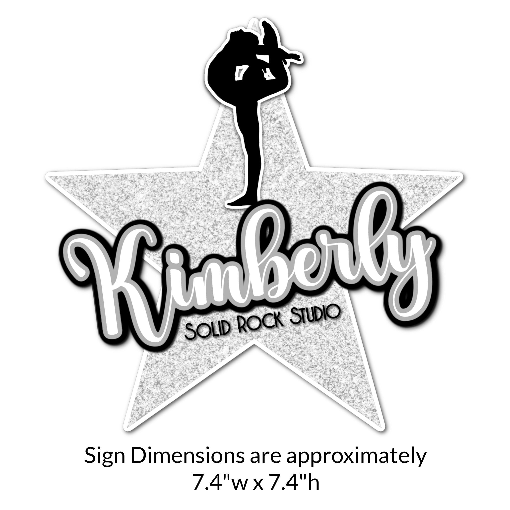 Custom Gymnastics Locker Decoration Cut Out Dimensions.