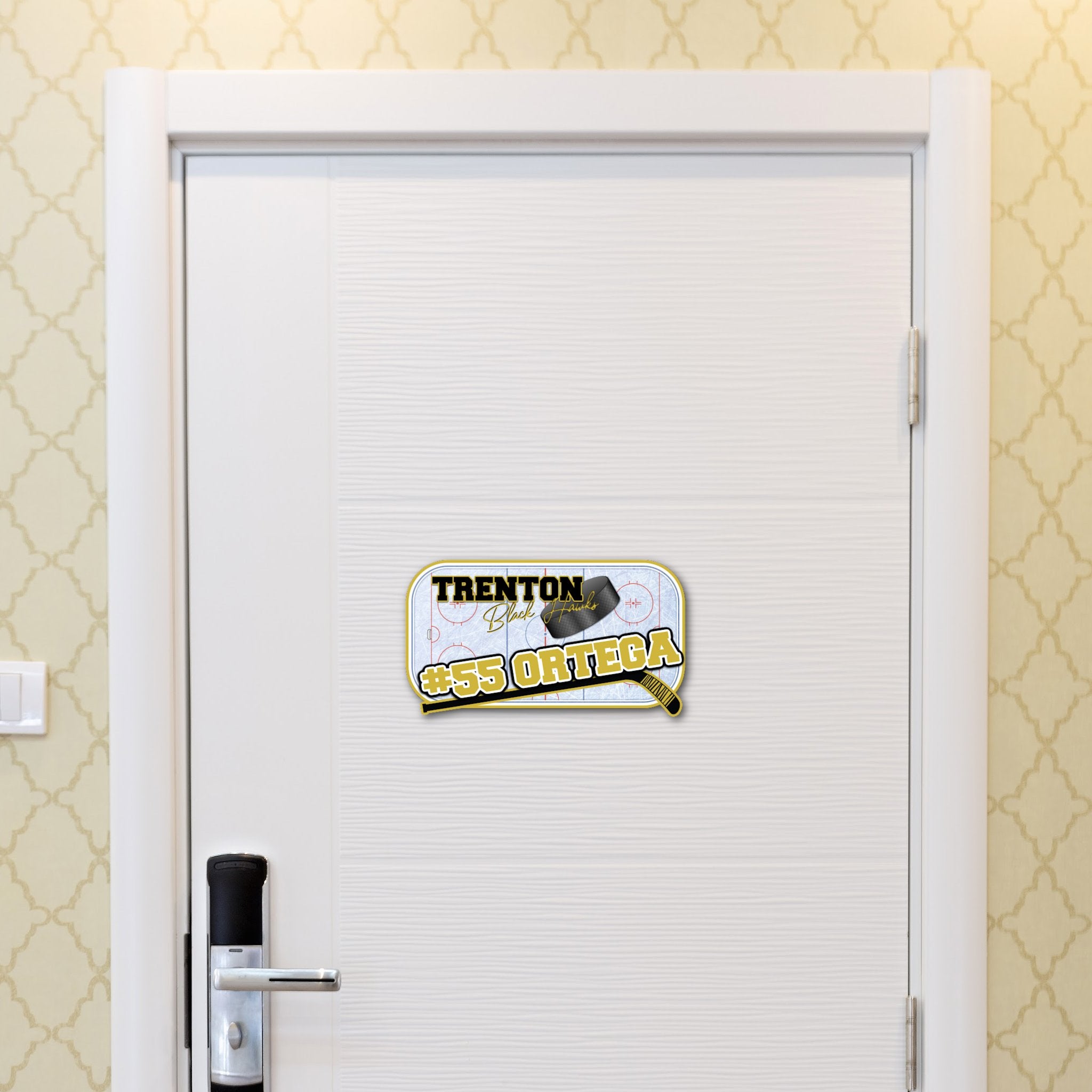 Custom Hockey Team Tournament Hotel Door Sign