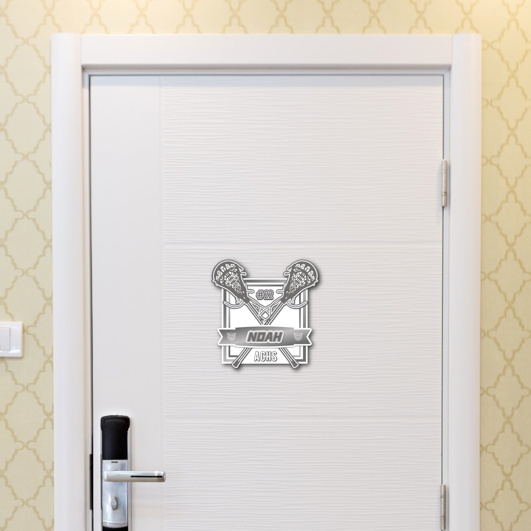 Custom Square Lacrosse Tournament Hotel Door Sign
