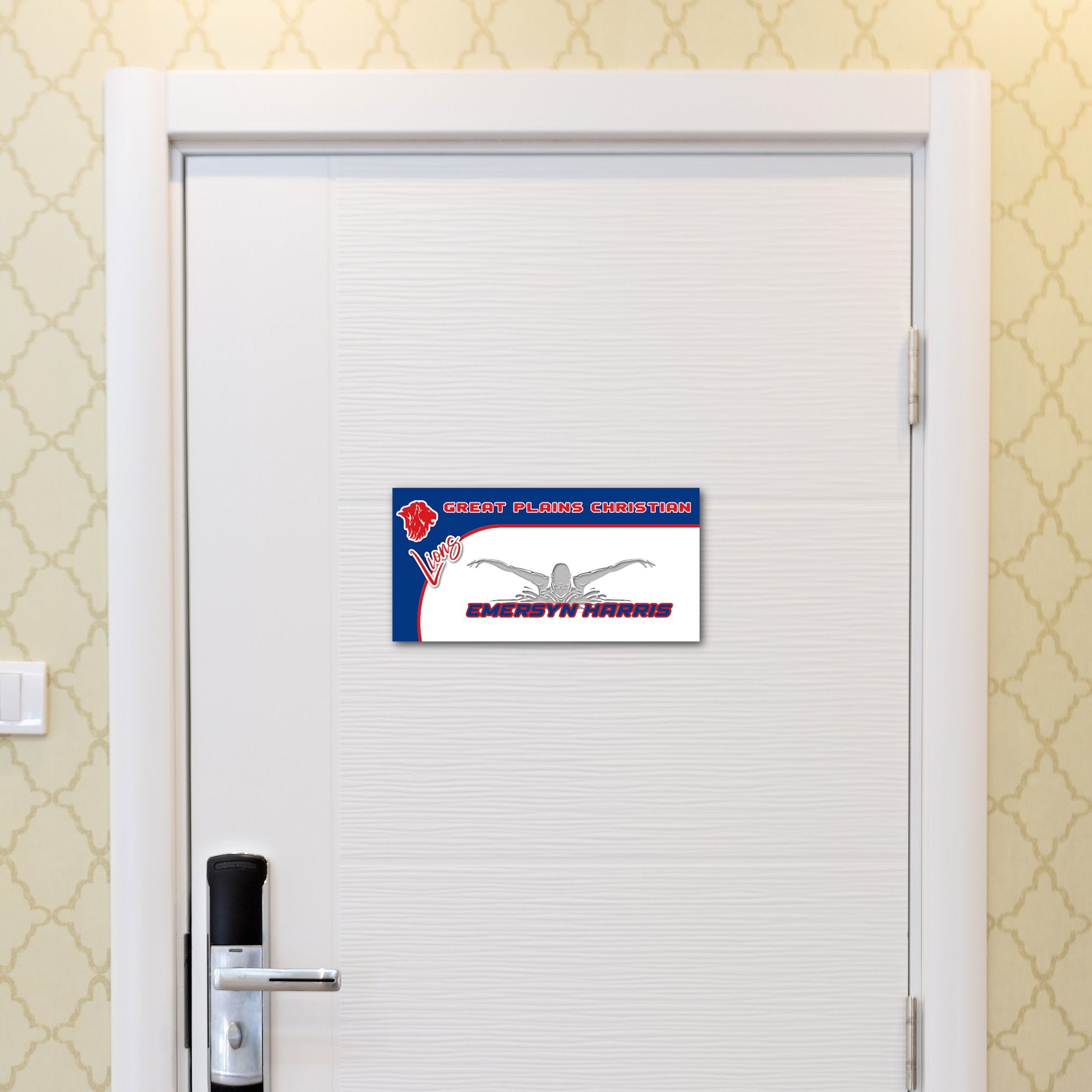 Custom Womens Swim Tournament Hotel Door Sign
