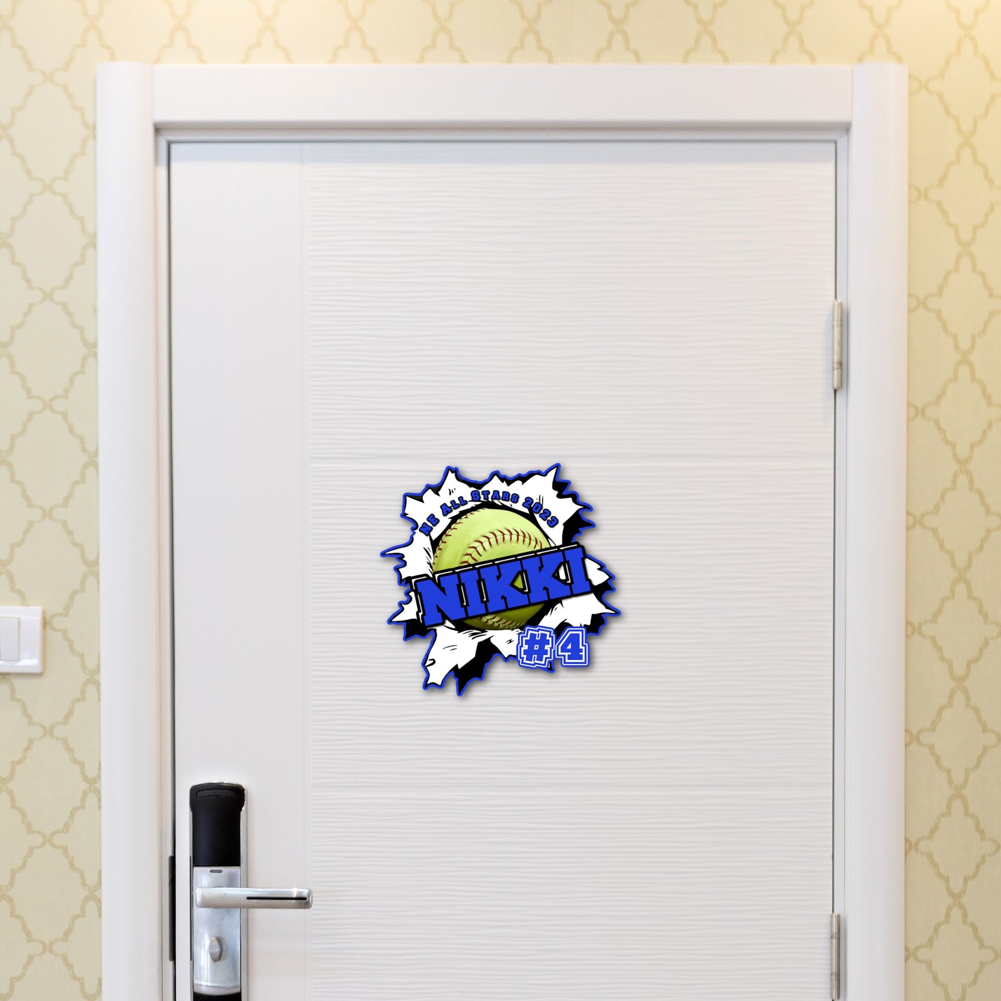 Custom Softball Tournament Hotel Door Sign