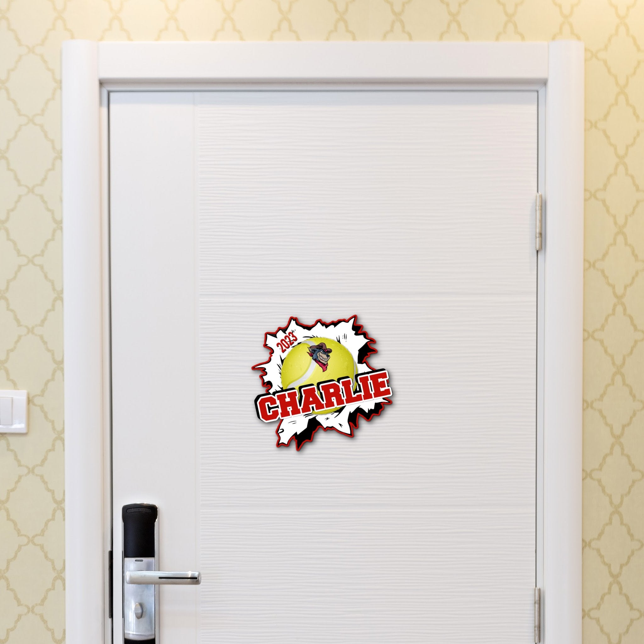 Custom Tennis Tournament Hotel Door Sign