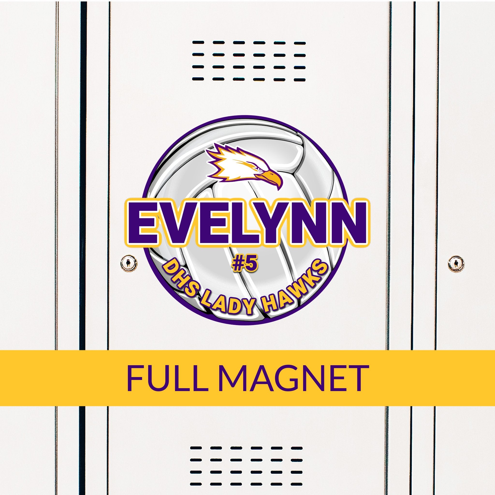 Custom Baseball Locker Decoration in Team or School Colors.