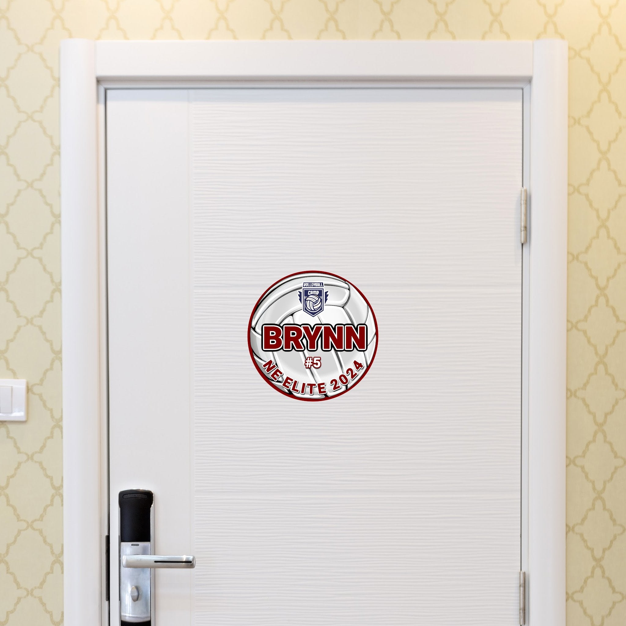 Custom Volleyball League Tournament Hotel Door Sign