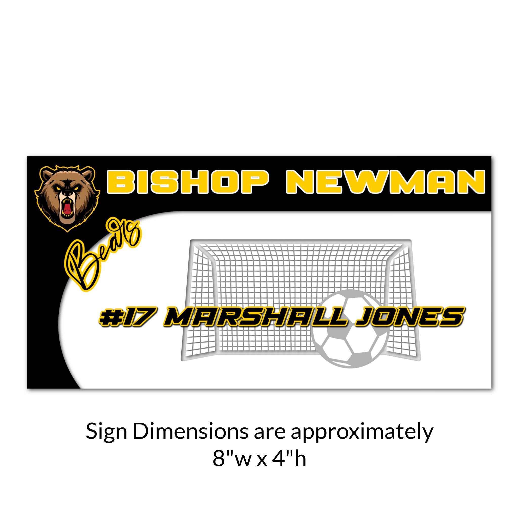 Custom Rectangle Soccer Locker Decoration Cut Out Dimensions.