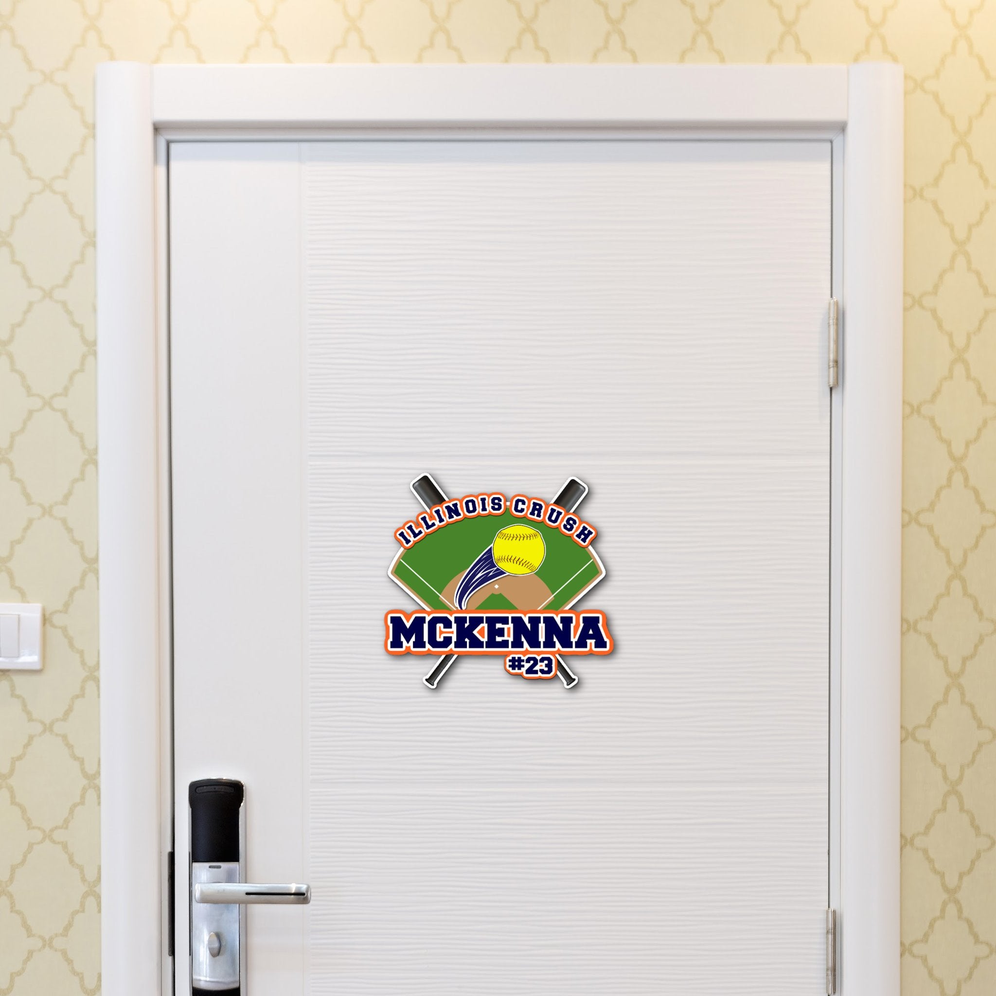 Custom Softball League Tournament Hotel Door Sign