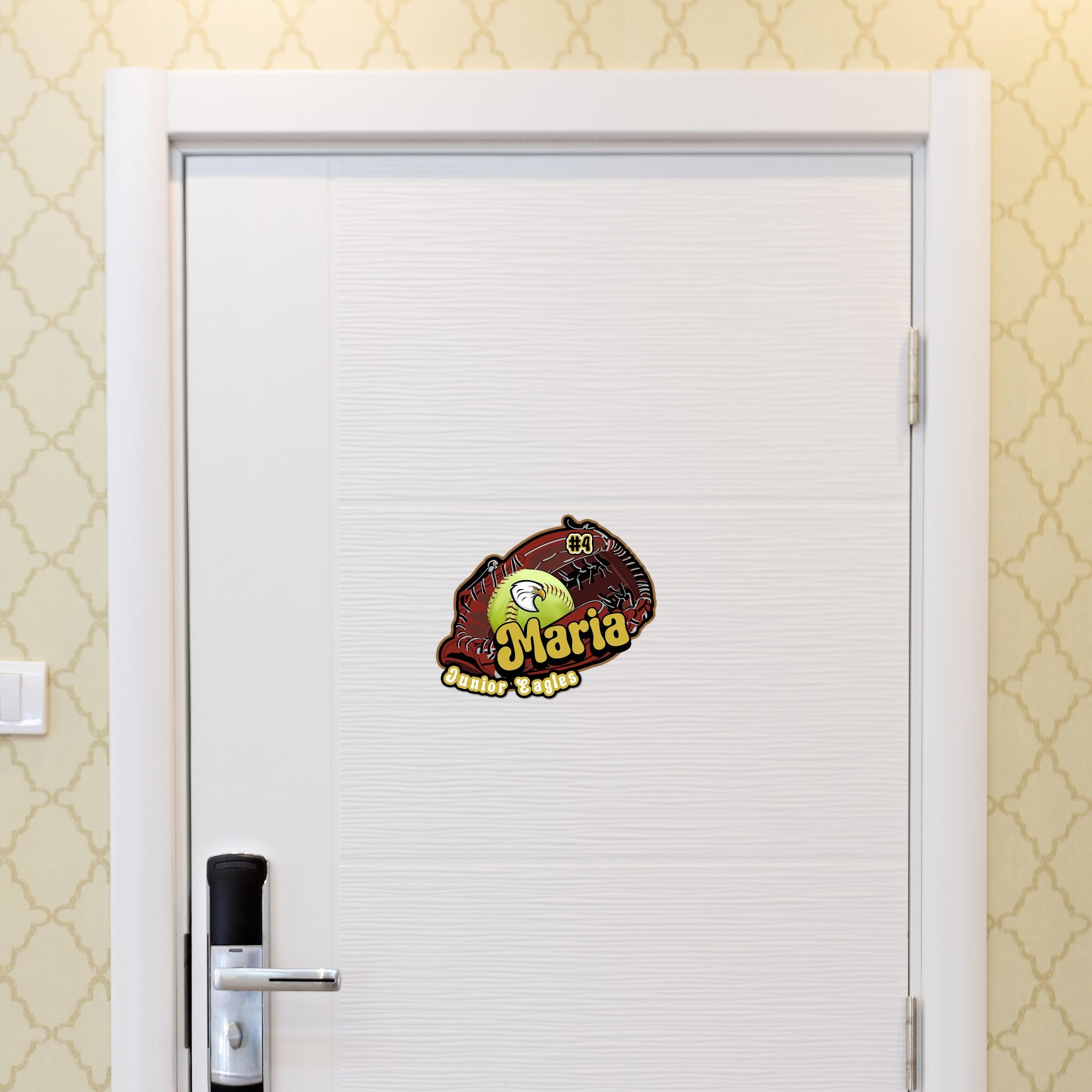 Custom Softball League Tournament Hotel Door Sign