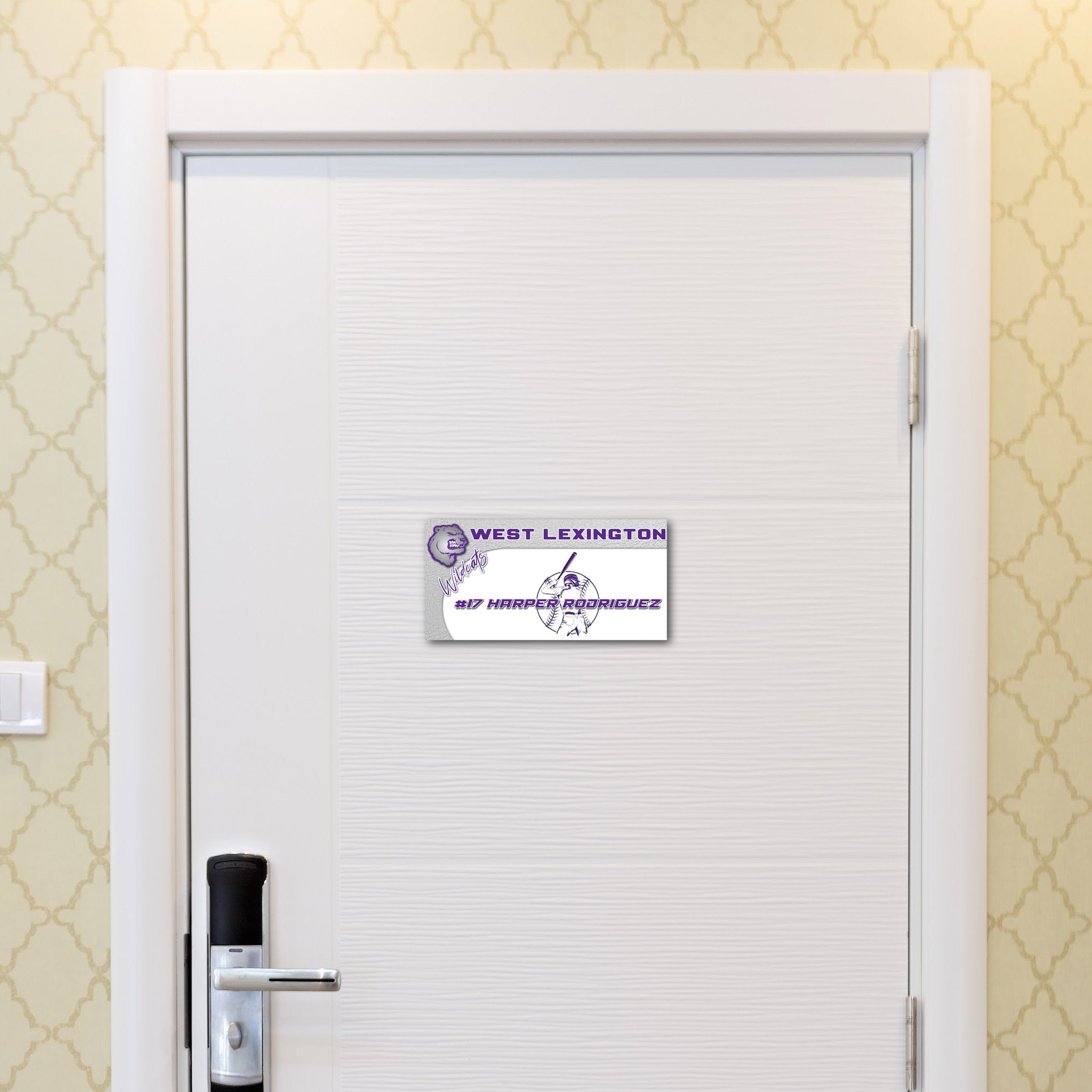 Custom Softball League Tournament Hotel Door Sign