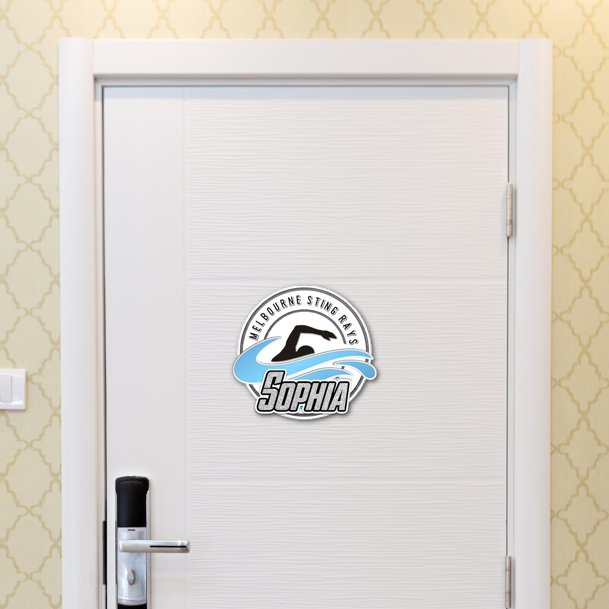 Custom Swim Meet Tournament Hotel Door Sign