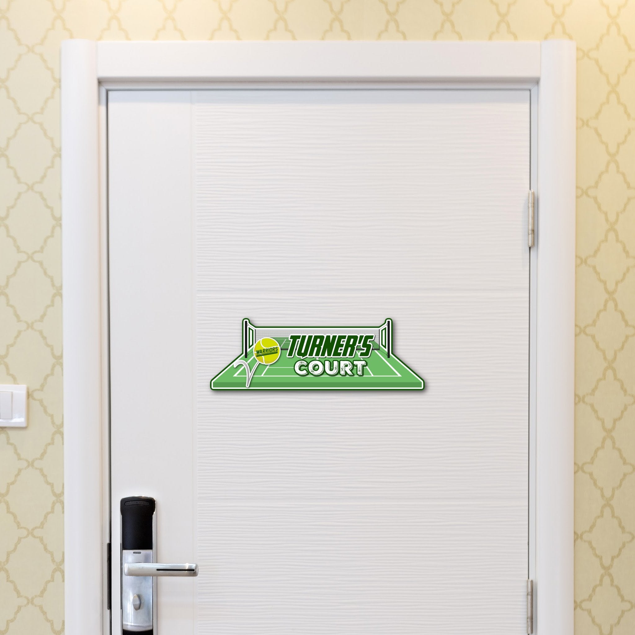 Custom Tennis Match Hotel Door Sign