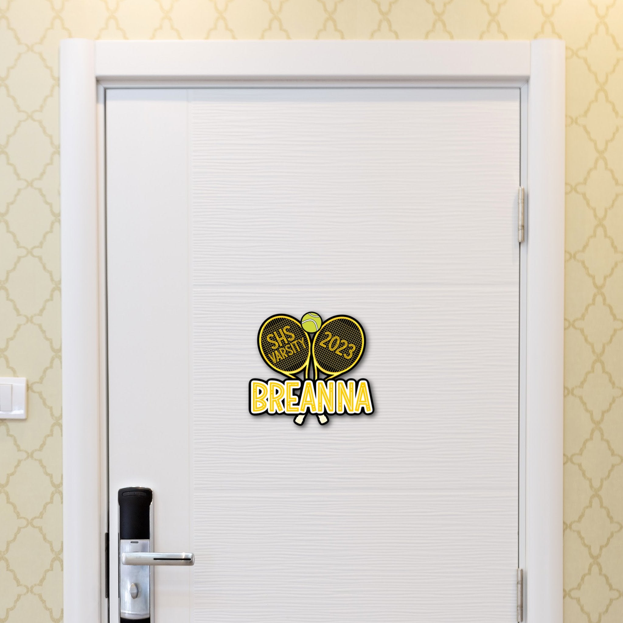 Custom Tennis Tournament Hotel Door Sign