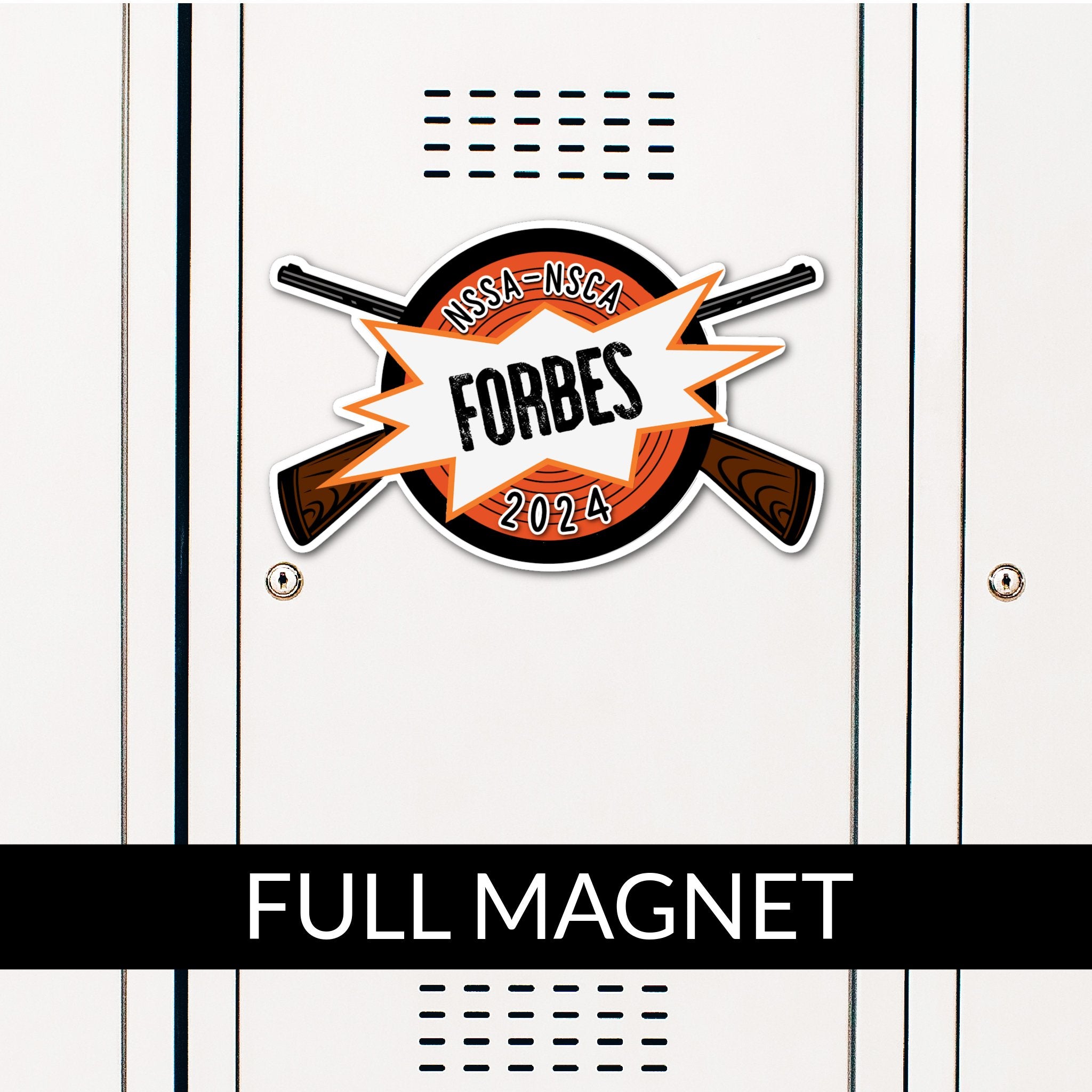 Custom Trap & Skeet Locker Magnet Decoration in Team or School Colors.