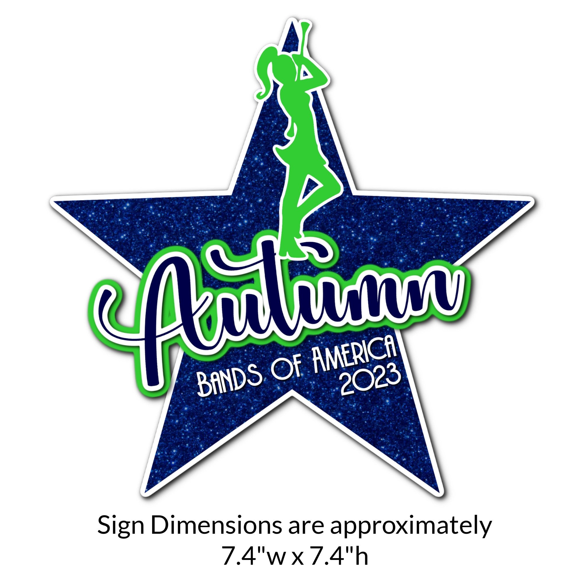Custom Baton Twirler Majorette Locker Decoration Cut Out Dimensions.