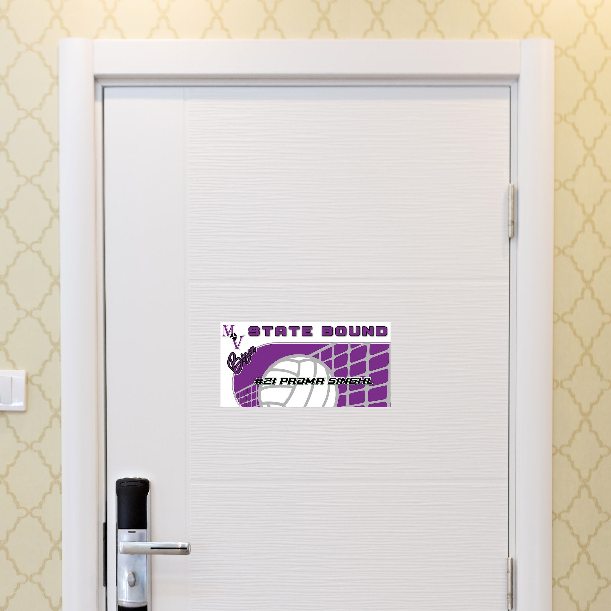 Custom Volleyball Tournament Hotel Door Sign
