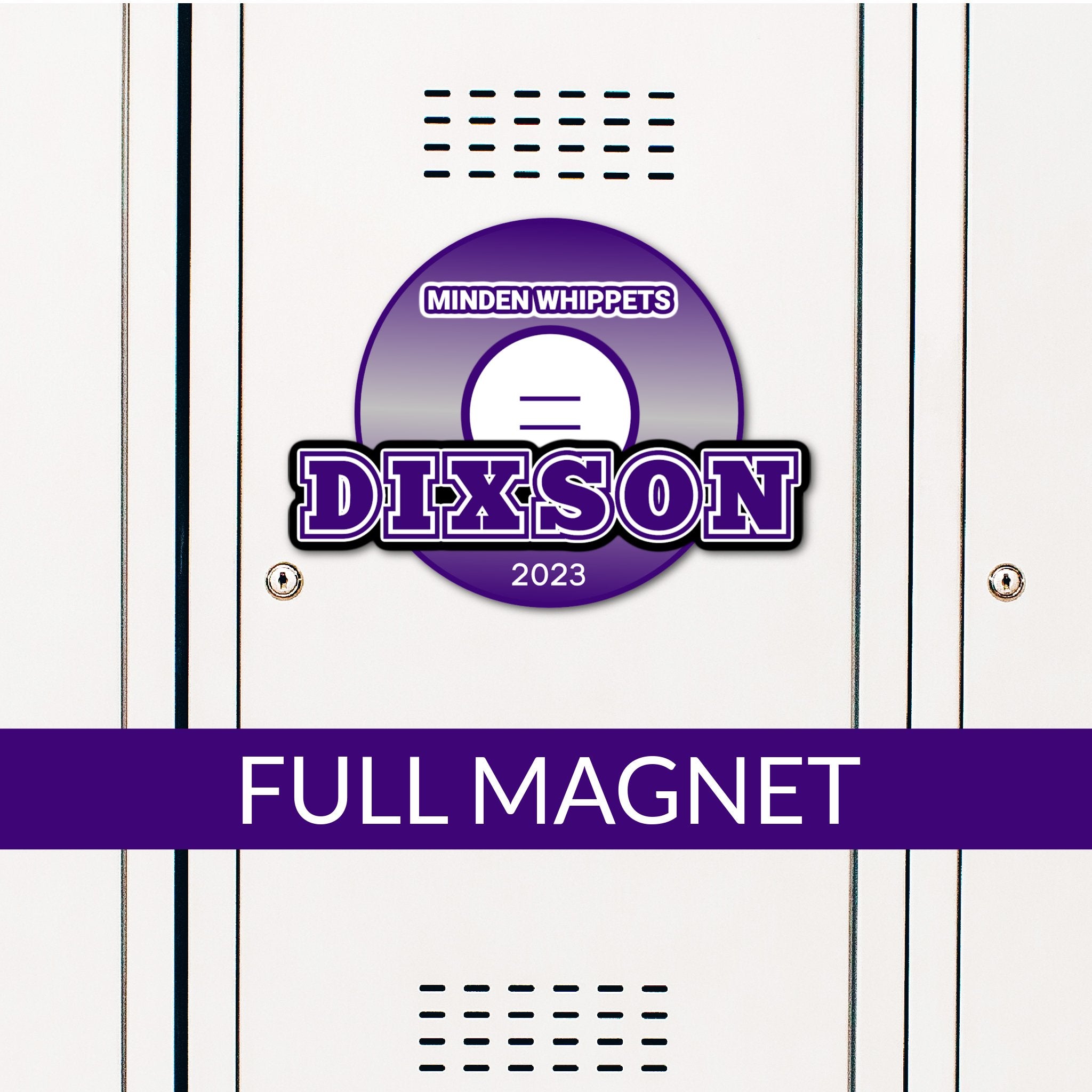 Custom Wrestling Mat Locker Magnet Decoration in Team or School Colors.