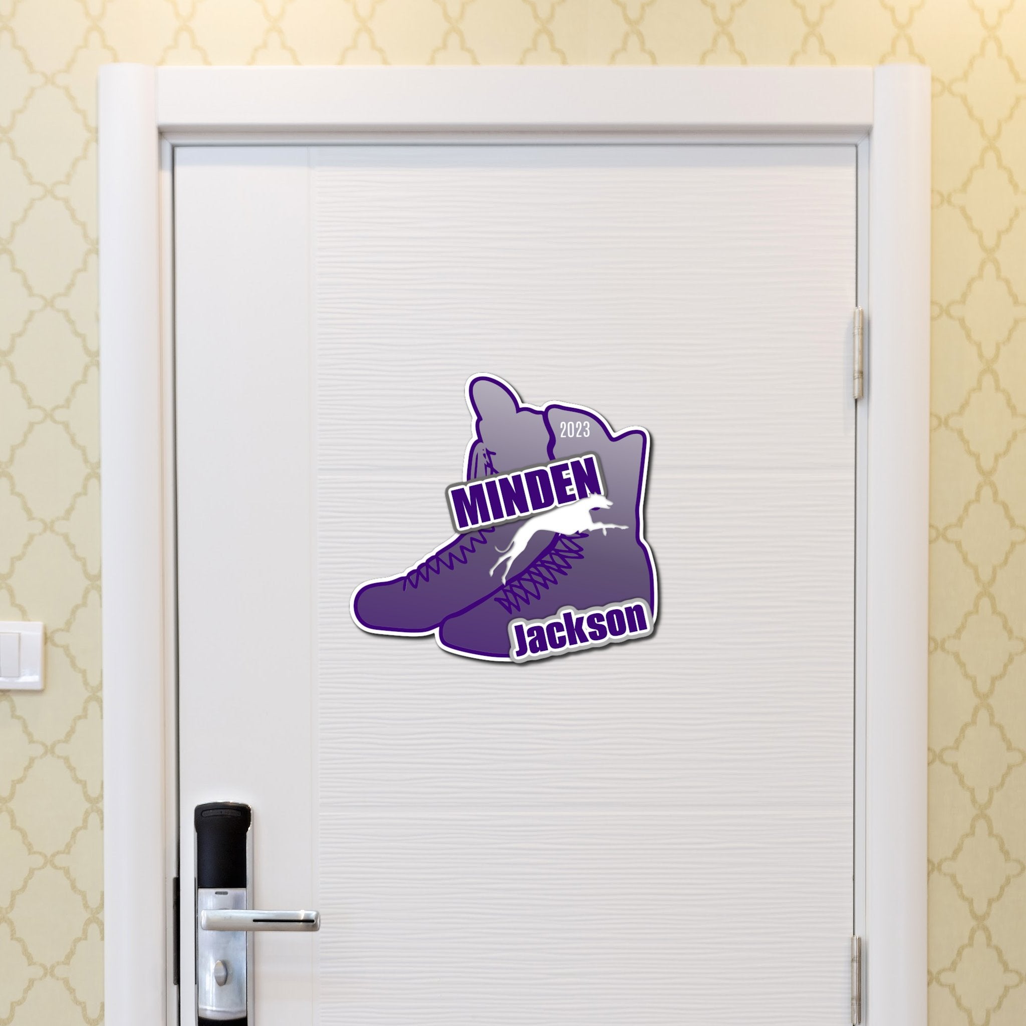 Custom Wrestling Meet Hotel Door Sign