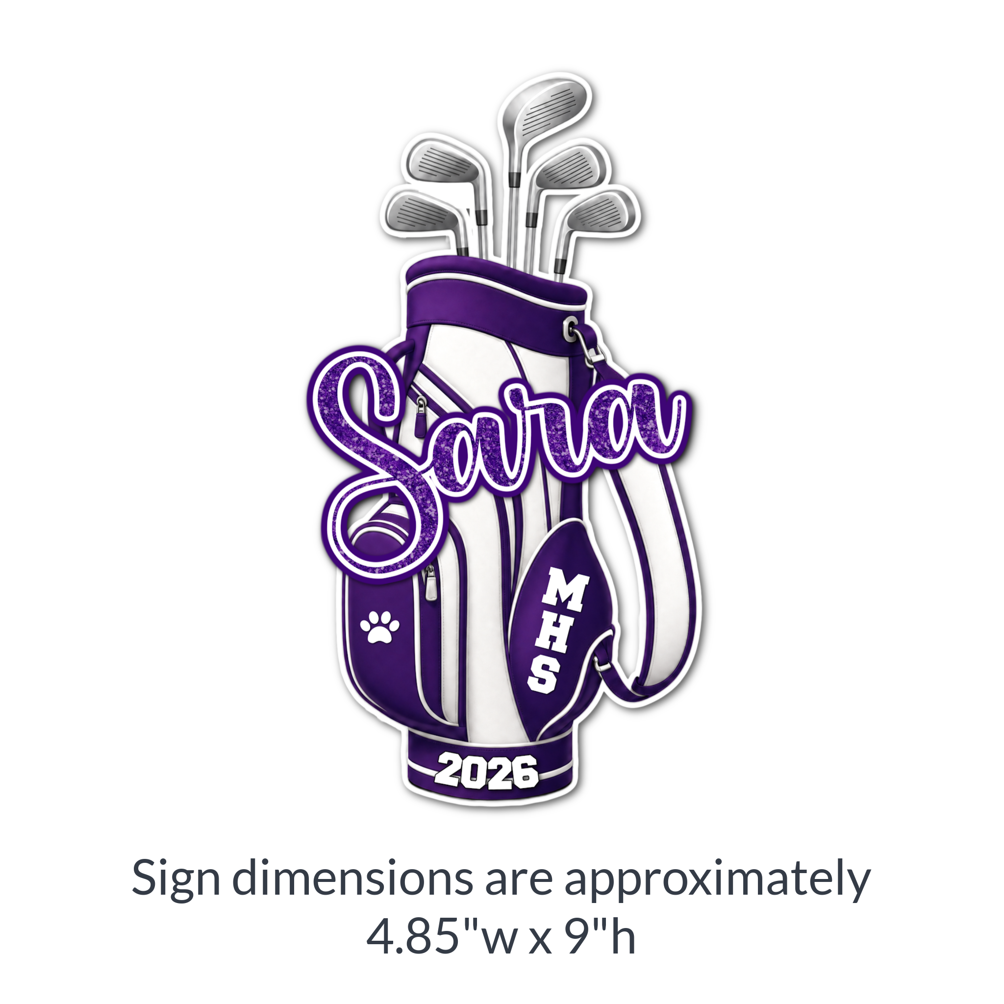 Custom Golf Bag Locker Magnets for Sara