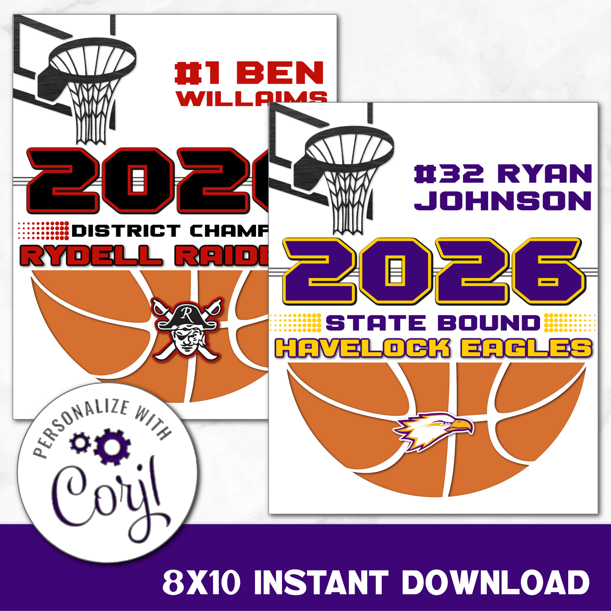 Basketball Year Digital Download Locker Decoration