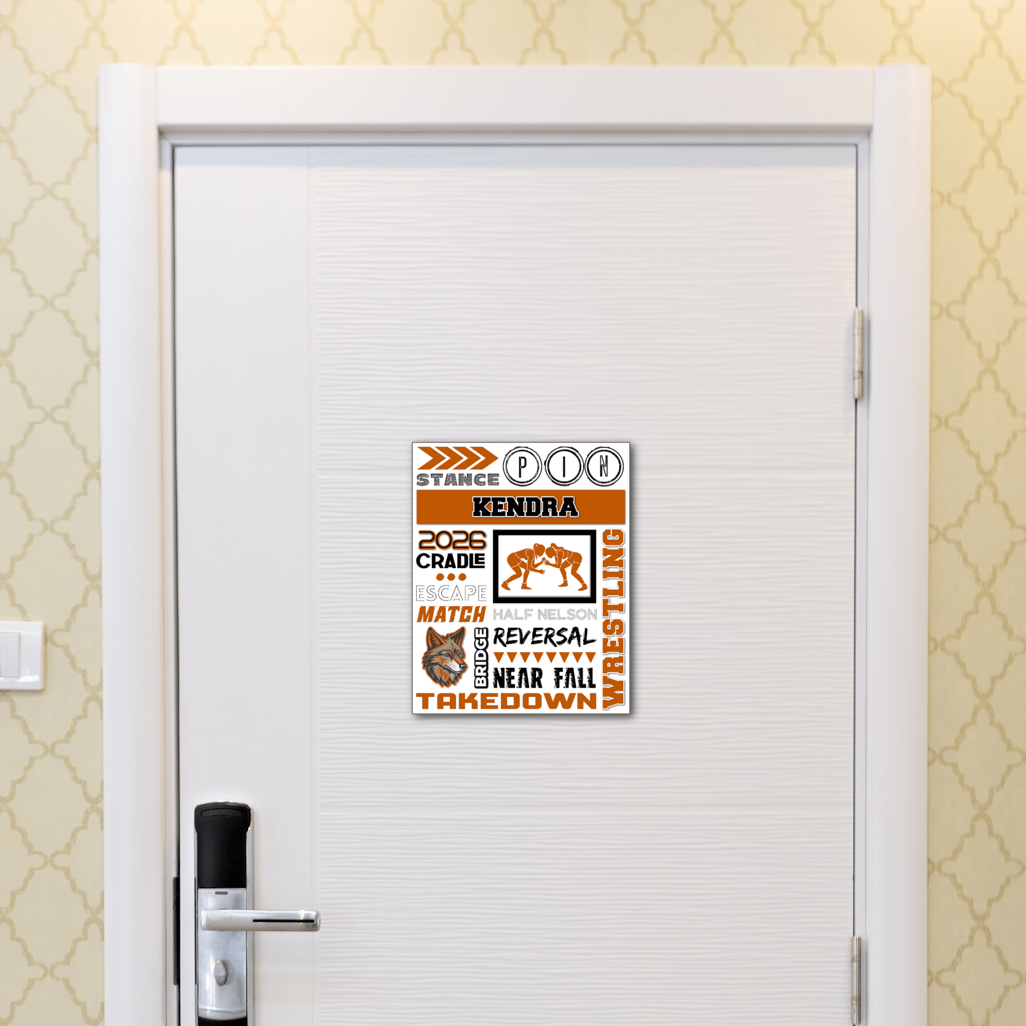 Girl's Wrestling Collage Digital Download Locker Decoration