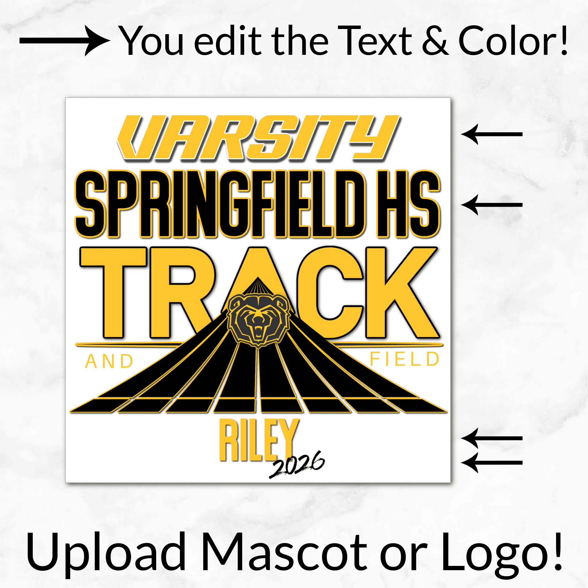 Track & Field Digital Download Locker Decoration