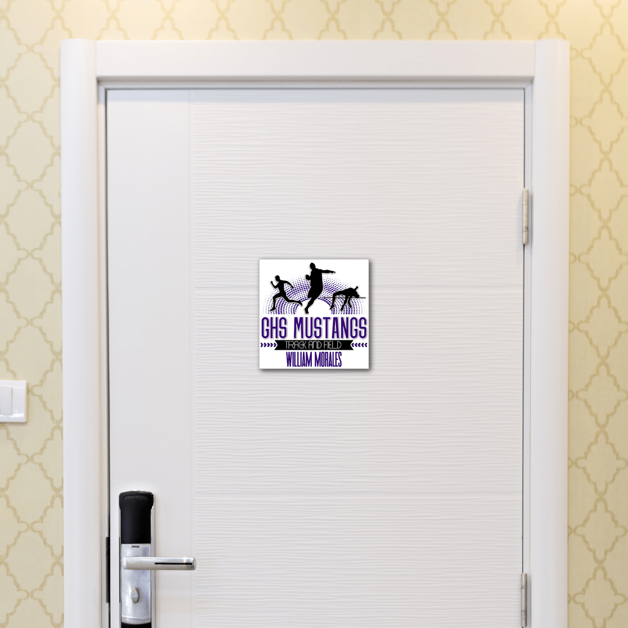 Track & Field Men's Halftone Digital Download Locker Decoration
