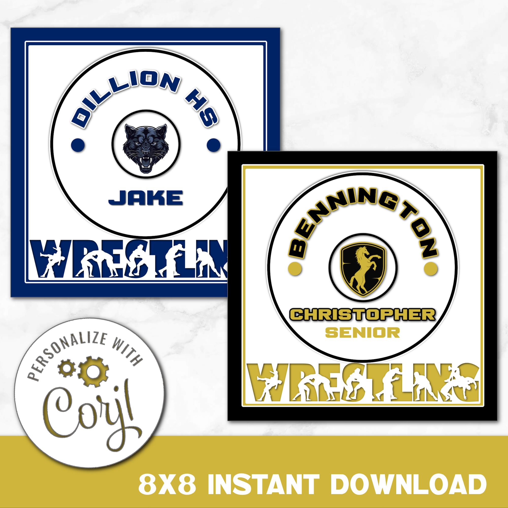 Wrestling Mat Digital Download Locker Decoration