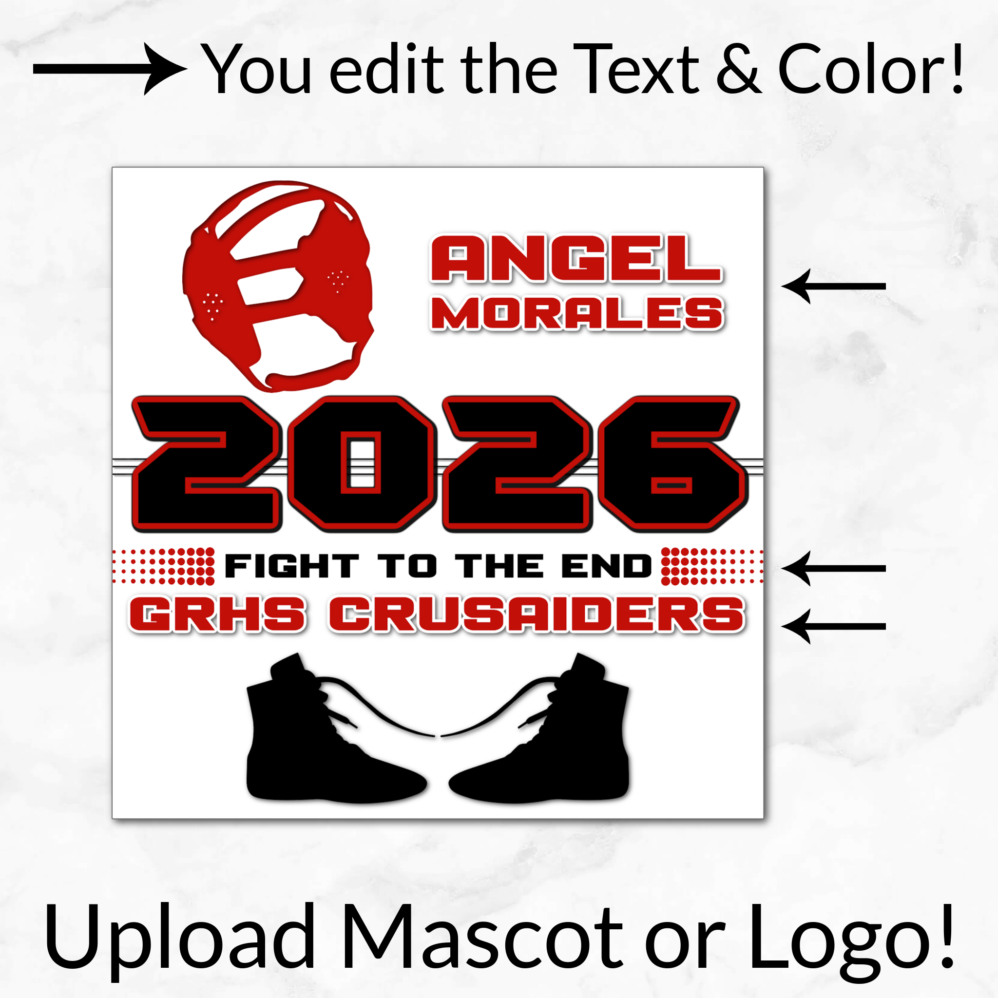 Wrestling Year Digital Download Locker Decoration